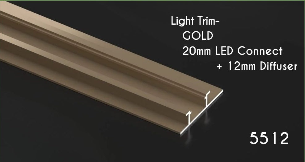 LED Light Trim - 20mm Connect & 12mm Diffuser