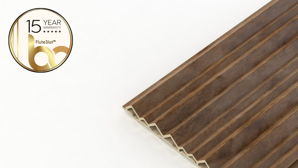 FluteSlat™ Milan Copper Stone Wall Panel