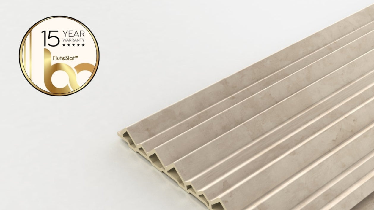 FluteSlat™ Milan Rose Stone Wall Panel