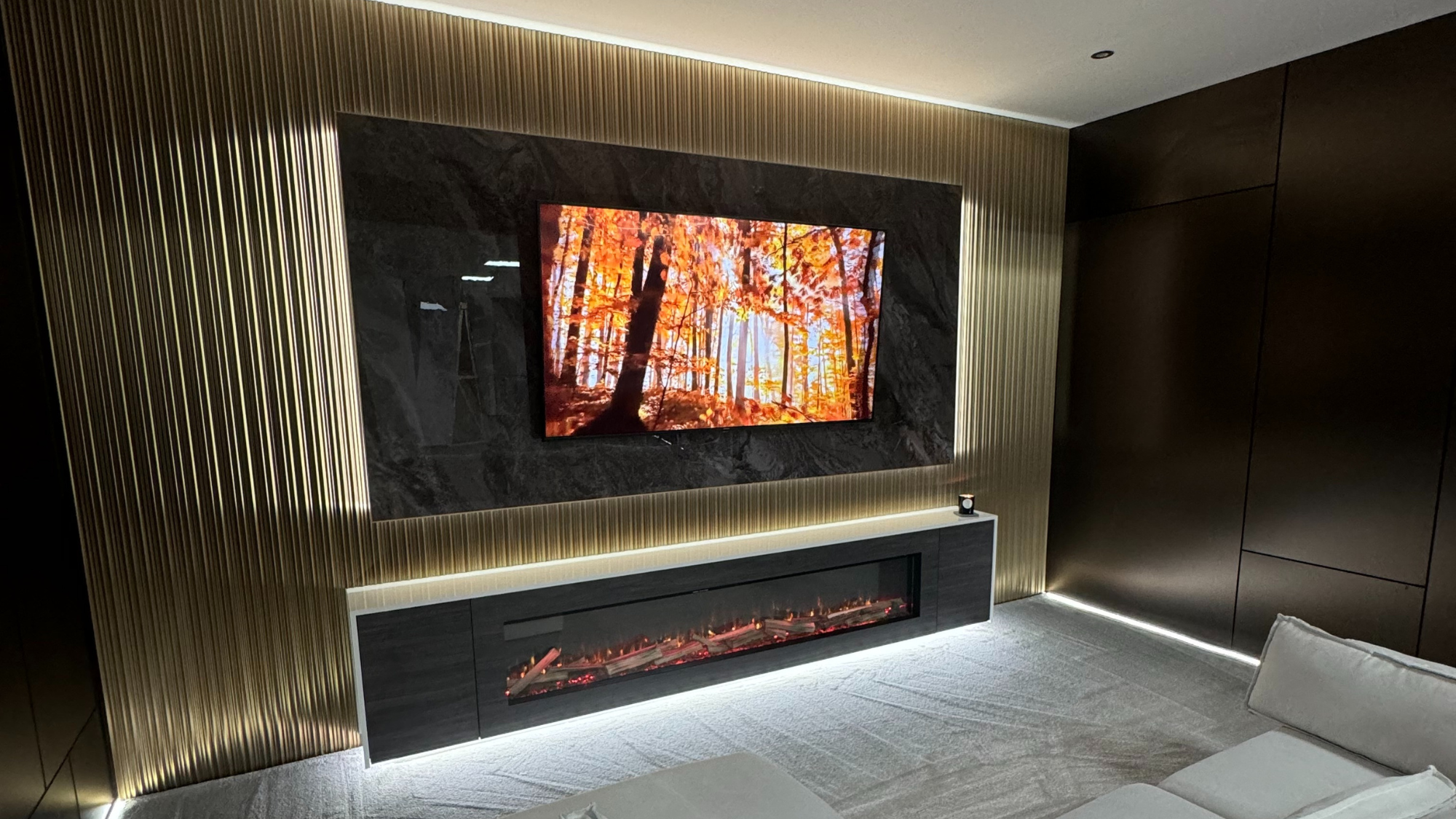 FluteSlat™ Milan Brushed Gold Wall Panel