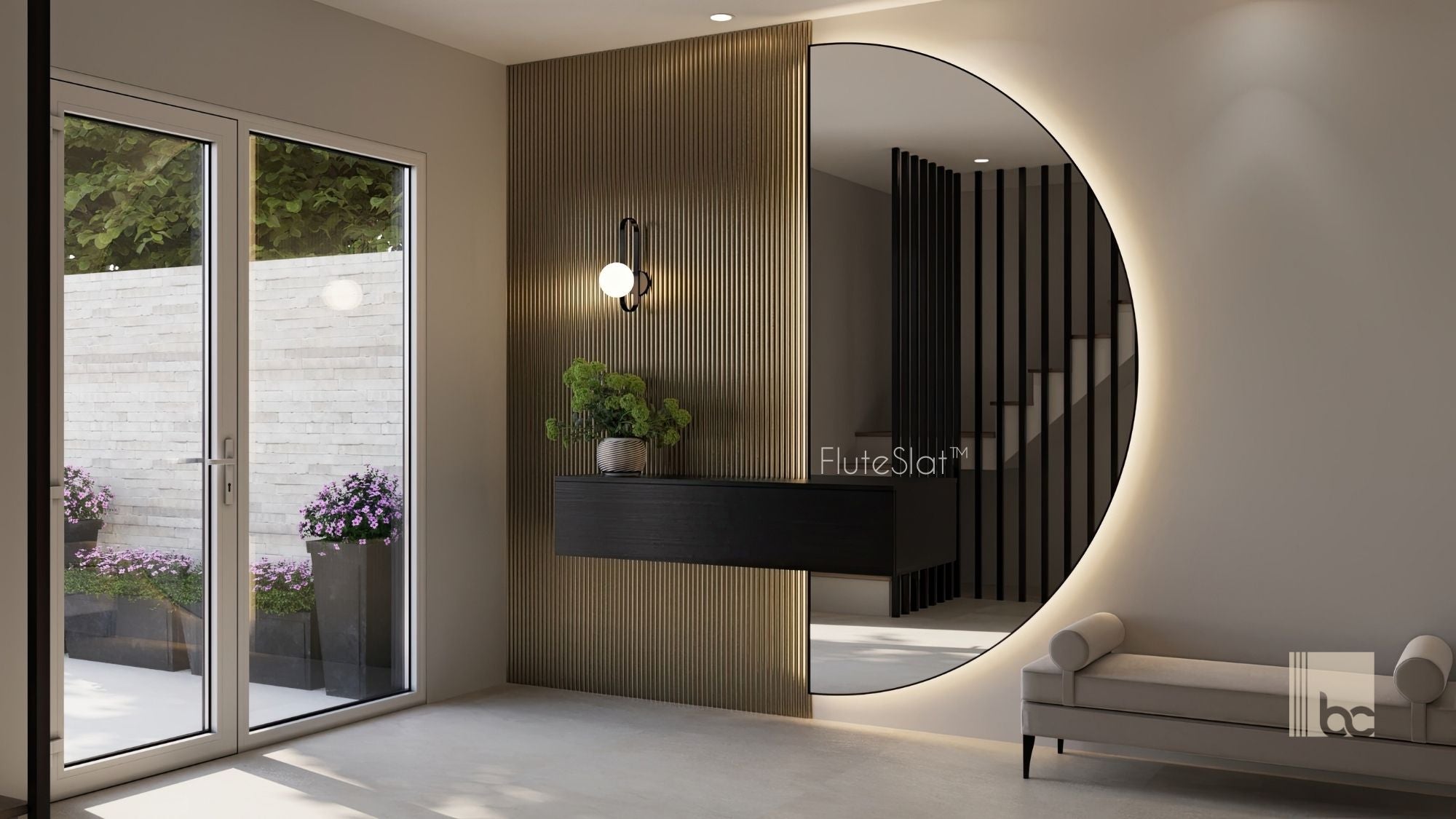 FluteSlat™ London Brushed Gold Wall Panel - 705