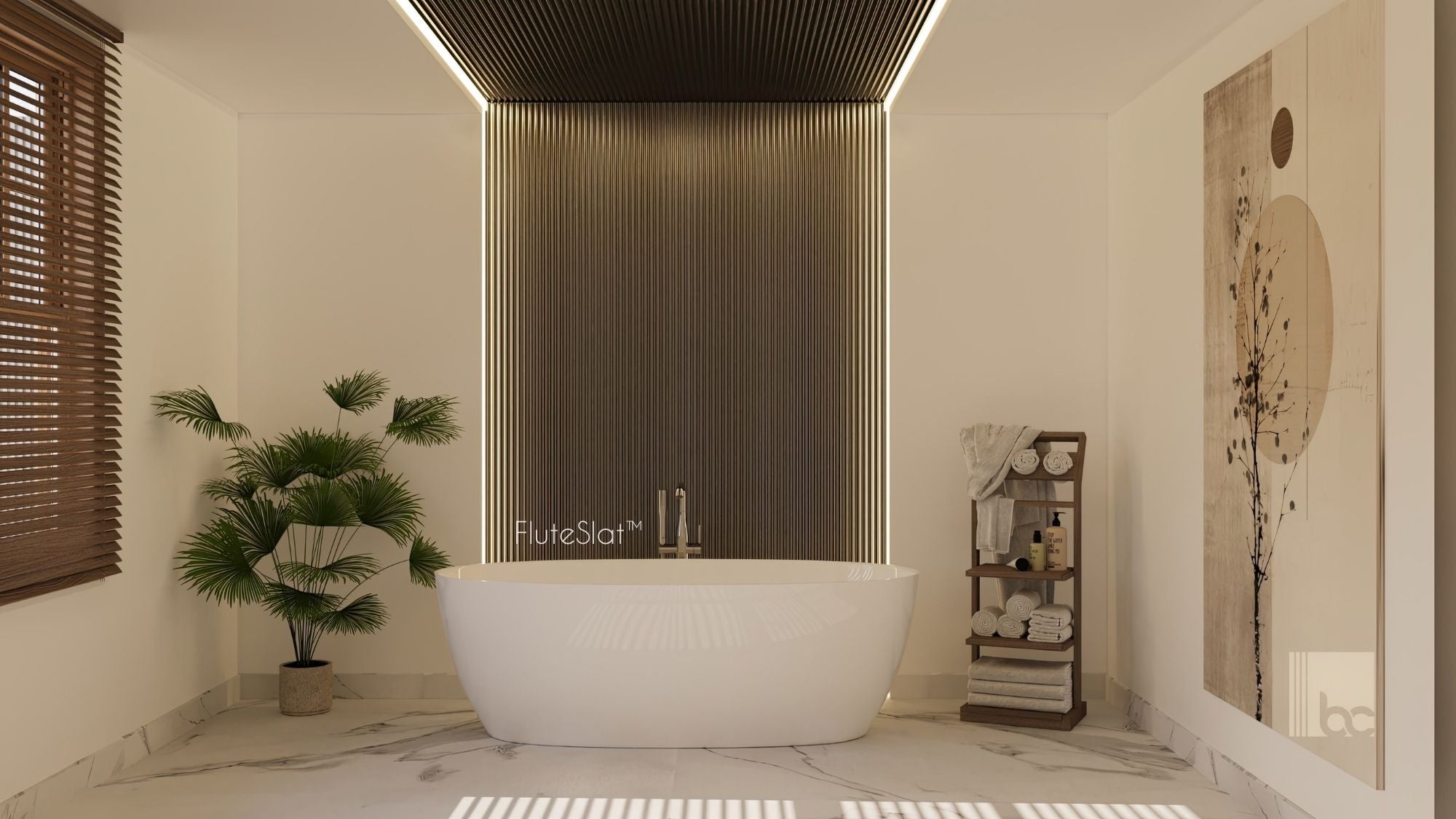 FluteSlat™ London Grey Steel Wall Panel - 704