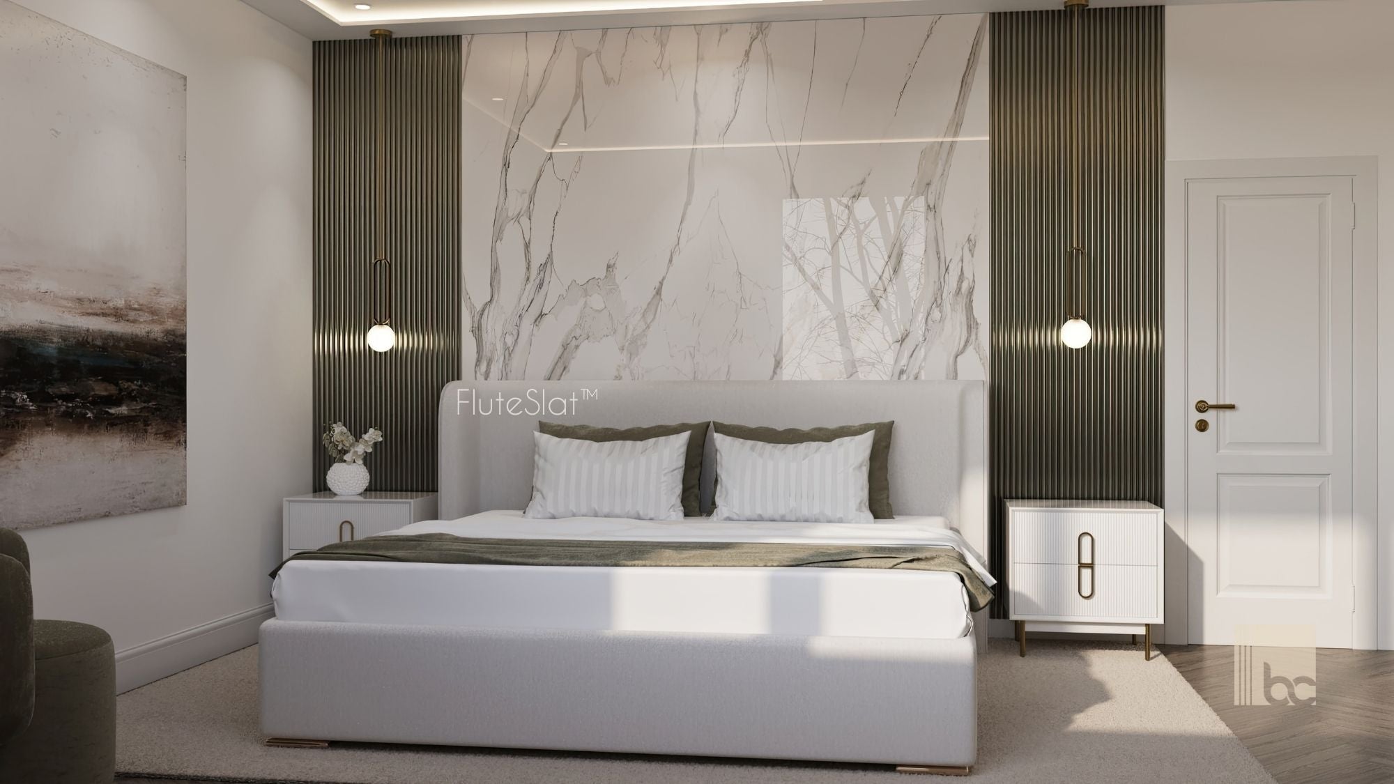 FluteSlat™ London Grey Steel Wall Panel - 704