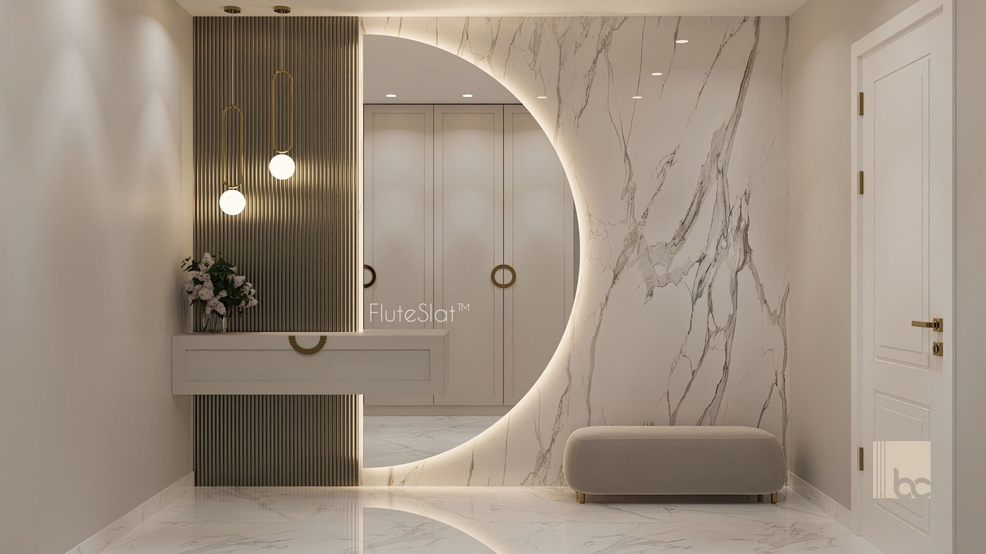 FluteSlat™ London Grey Steel Wall Panel - 704