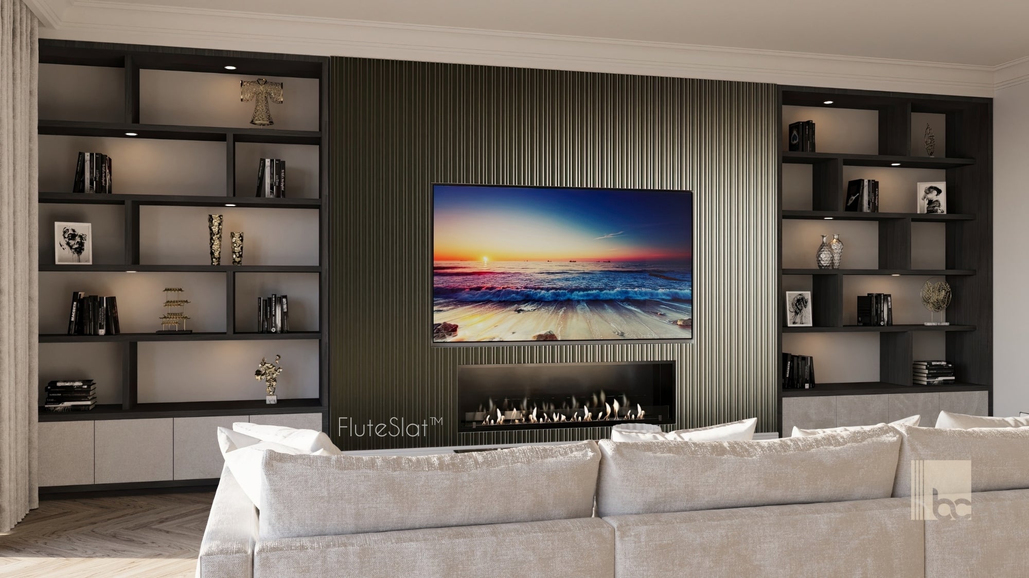 FluteSlat™ Milan Grey Steel Wall Panel - 704