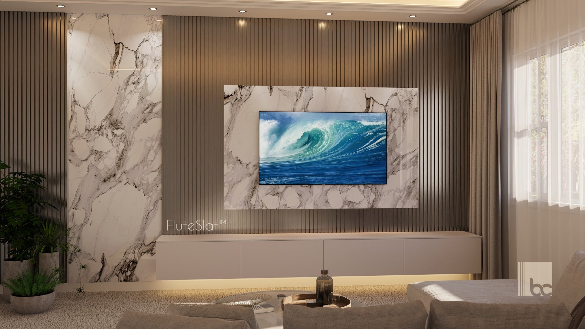 FluteSlat™ New York Aluminium Wall Panel