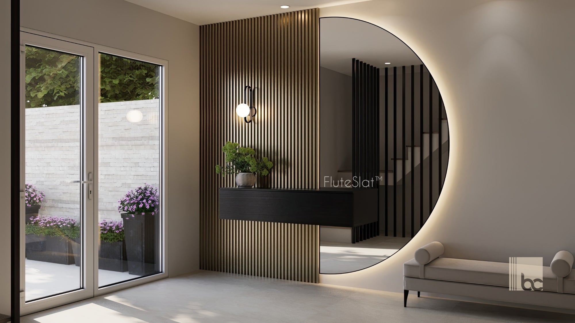 FluteSlat™ New York Brushed Gold Wall Panel - 705