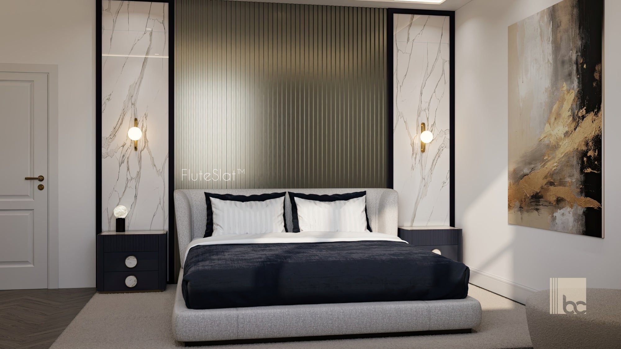 FluteSlat™ New York Grey Steel Wall Panel - 704