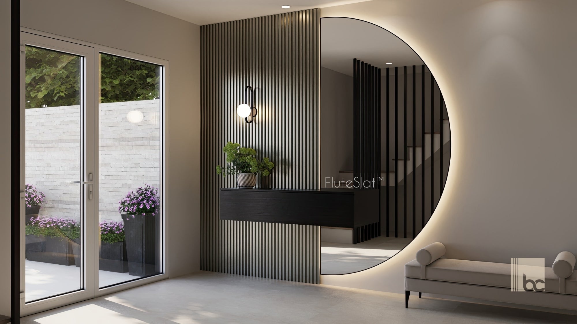 FluteSlat™ New York Grey Steel Wall Panel - 704