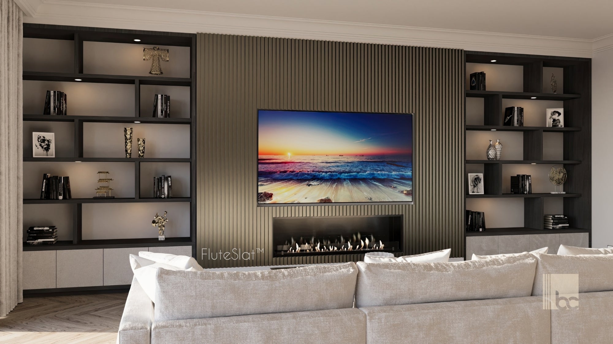 FluteSlat™ New York Grey Steel Wall Panel - 704