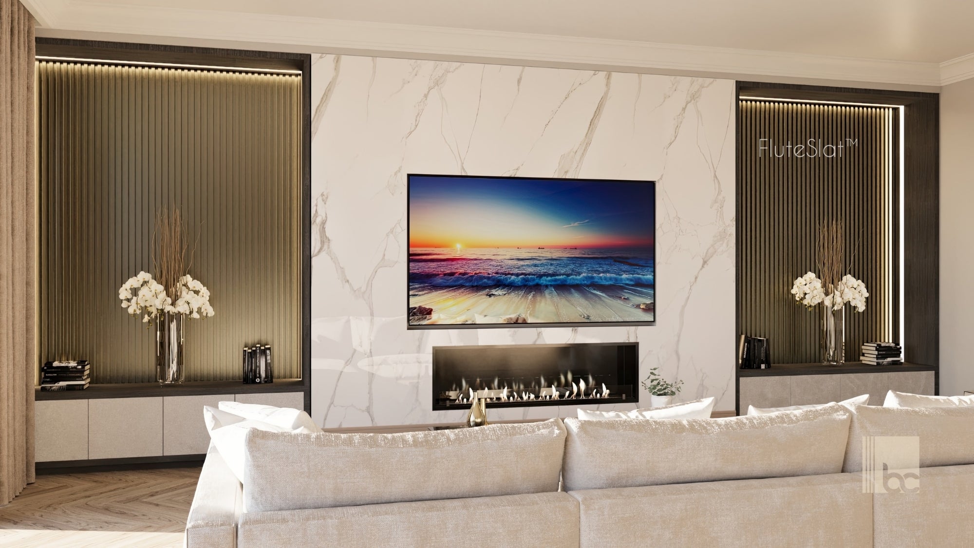 FluteSlat™ New York Grey Steel Wall Panel - 704