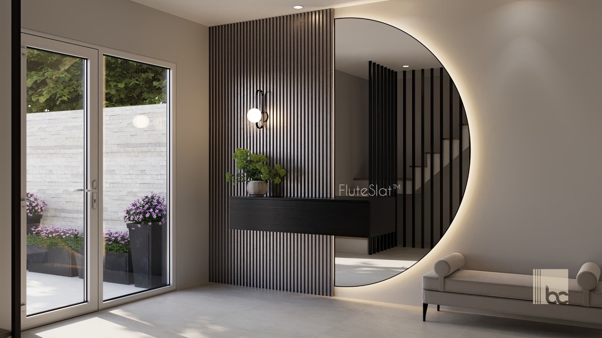 FluteSlat™ New York Grigio Wall Panel