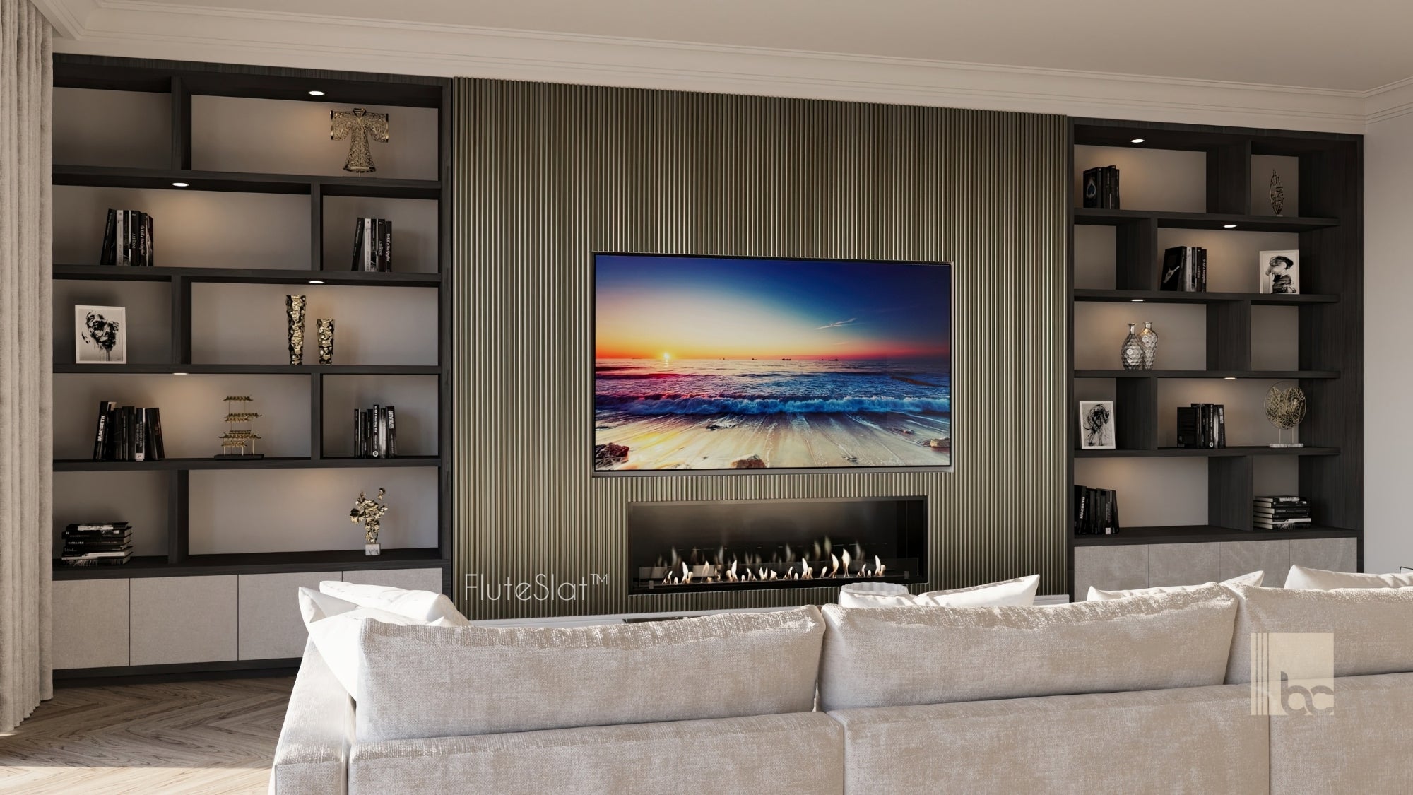 FluteSlat™ Paris Grey Steel Wall Panel - 704