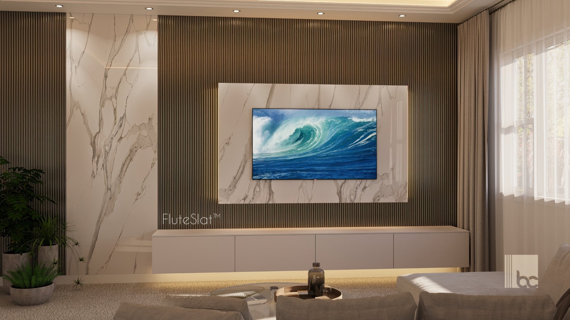 FluteSlat™ Paris Grey Steel Wall Panel - 704