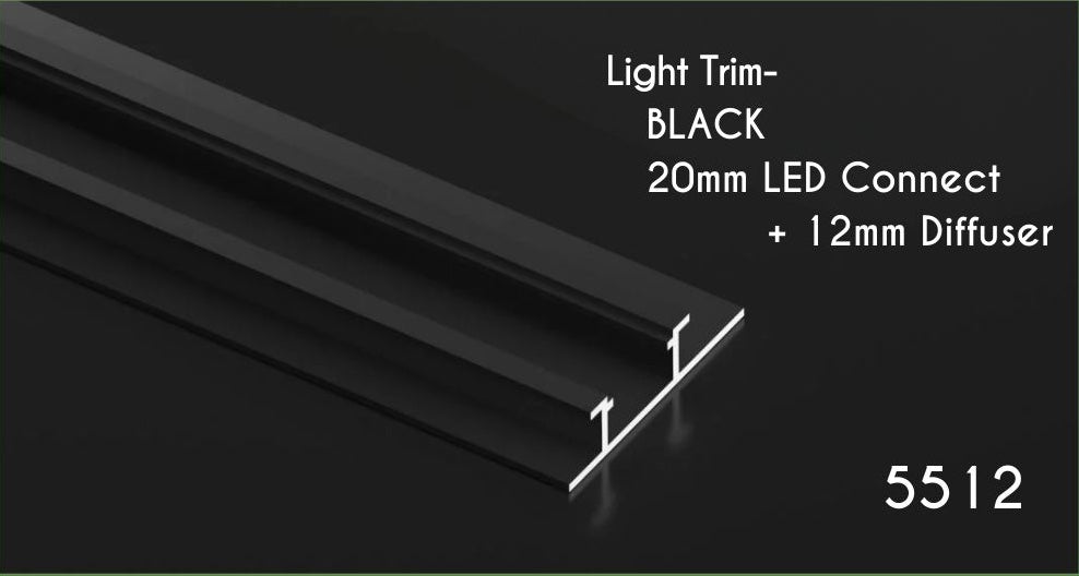 LED Light Trim - 20mm Connect & 12mm Diffuser
