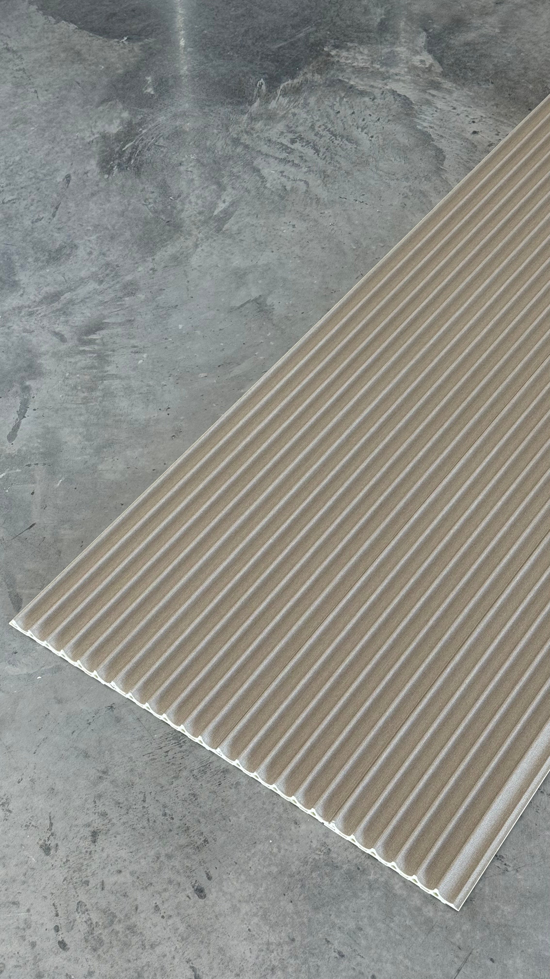 FluteSlat™ London Mocha Linen Wall Panel