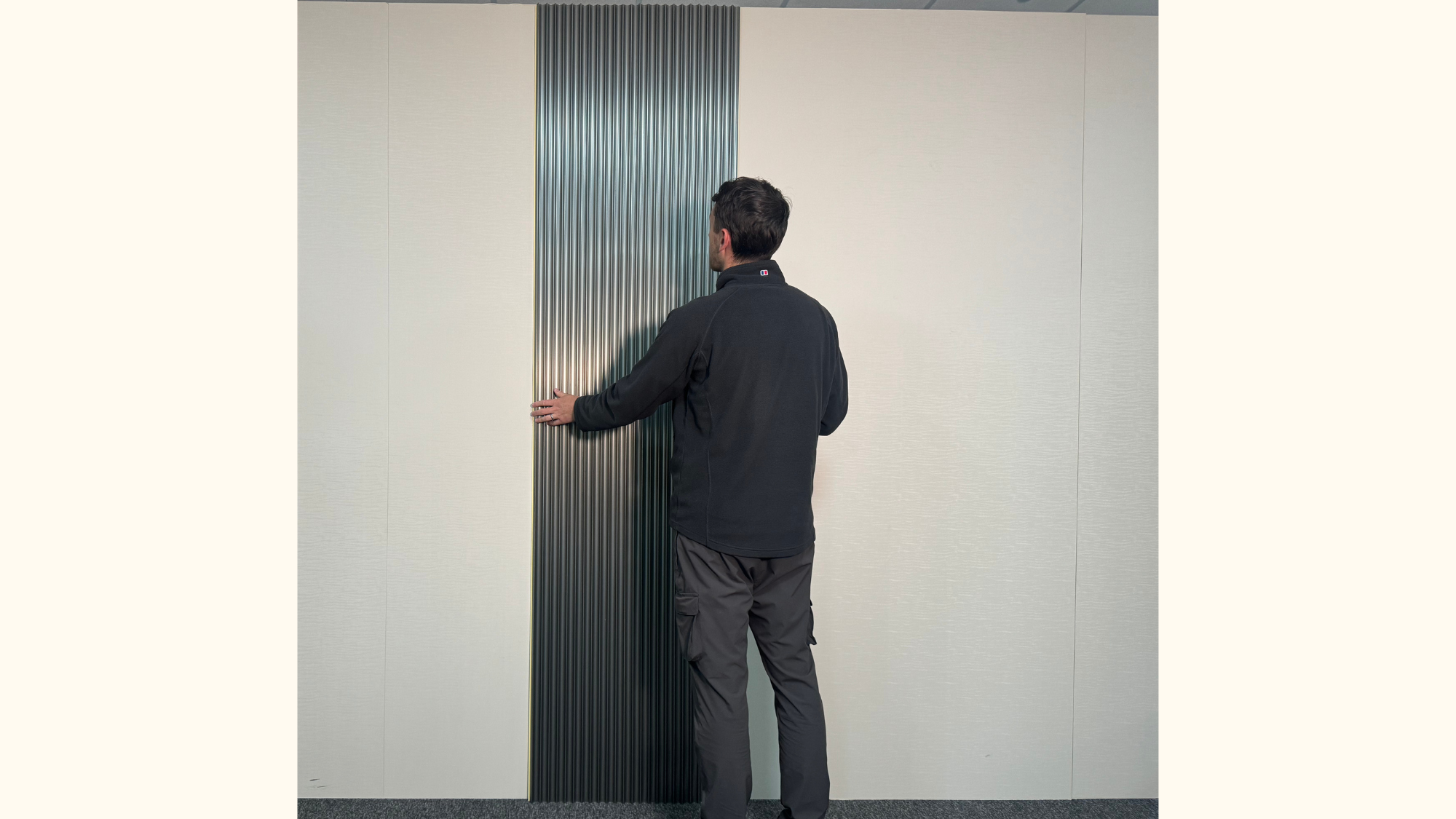 FluteSlat™ London Grey Steel Wall Panel - 704
