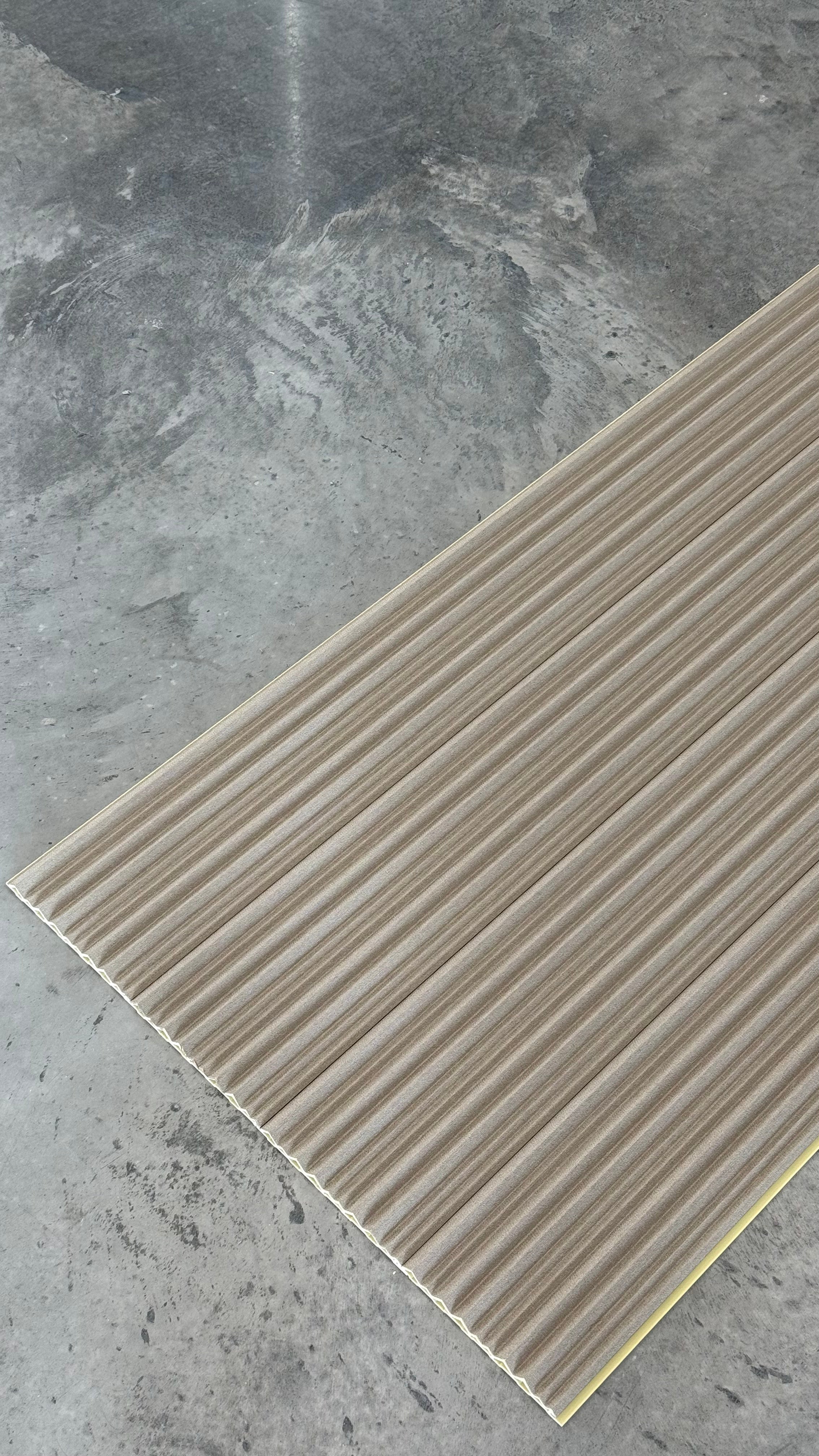FluteSlat™ Milan Mocha Linen Wall Panel