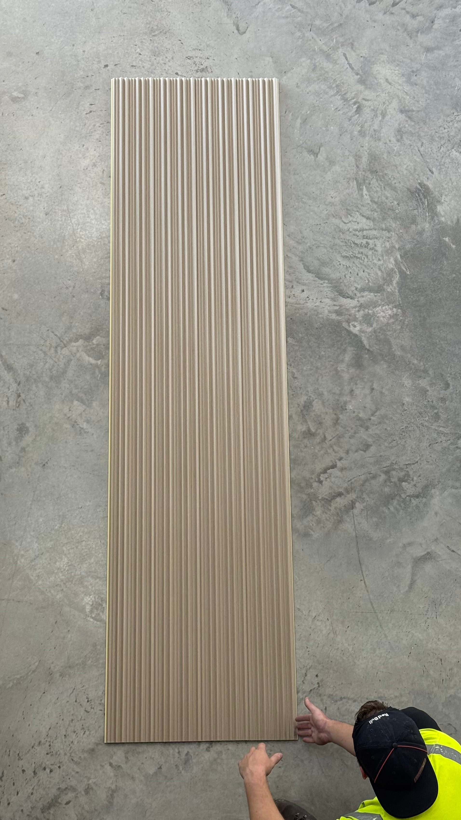 FluteSlat™ Milan Mocha Linen Wall Panel