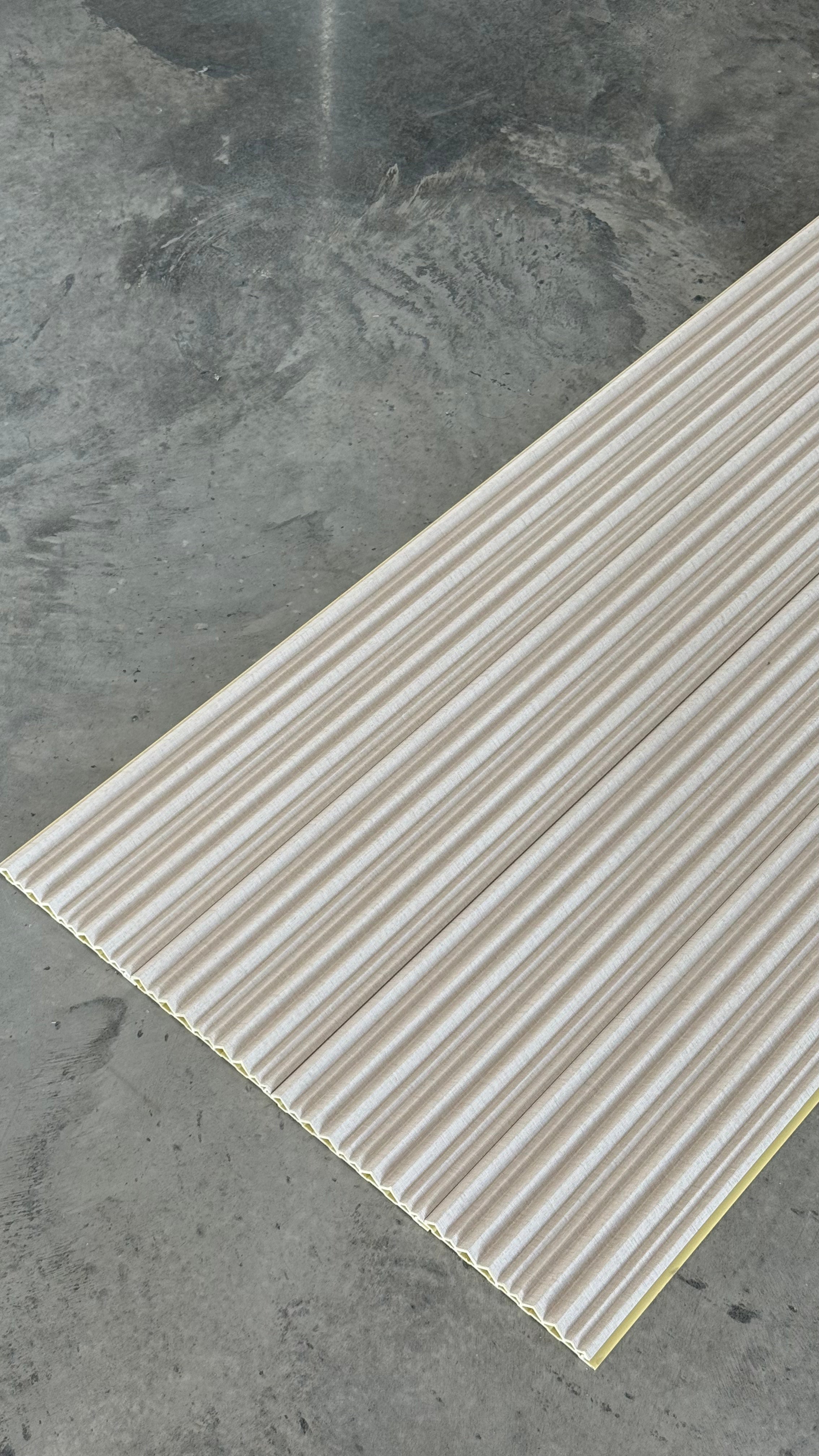 FluteSlat™ Mila Ivory Linen Wall Panel