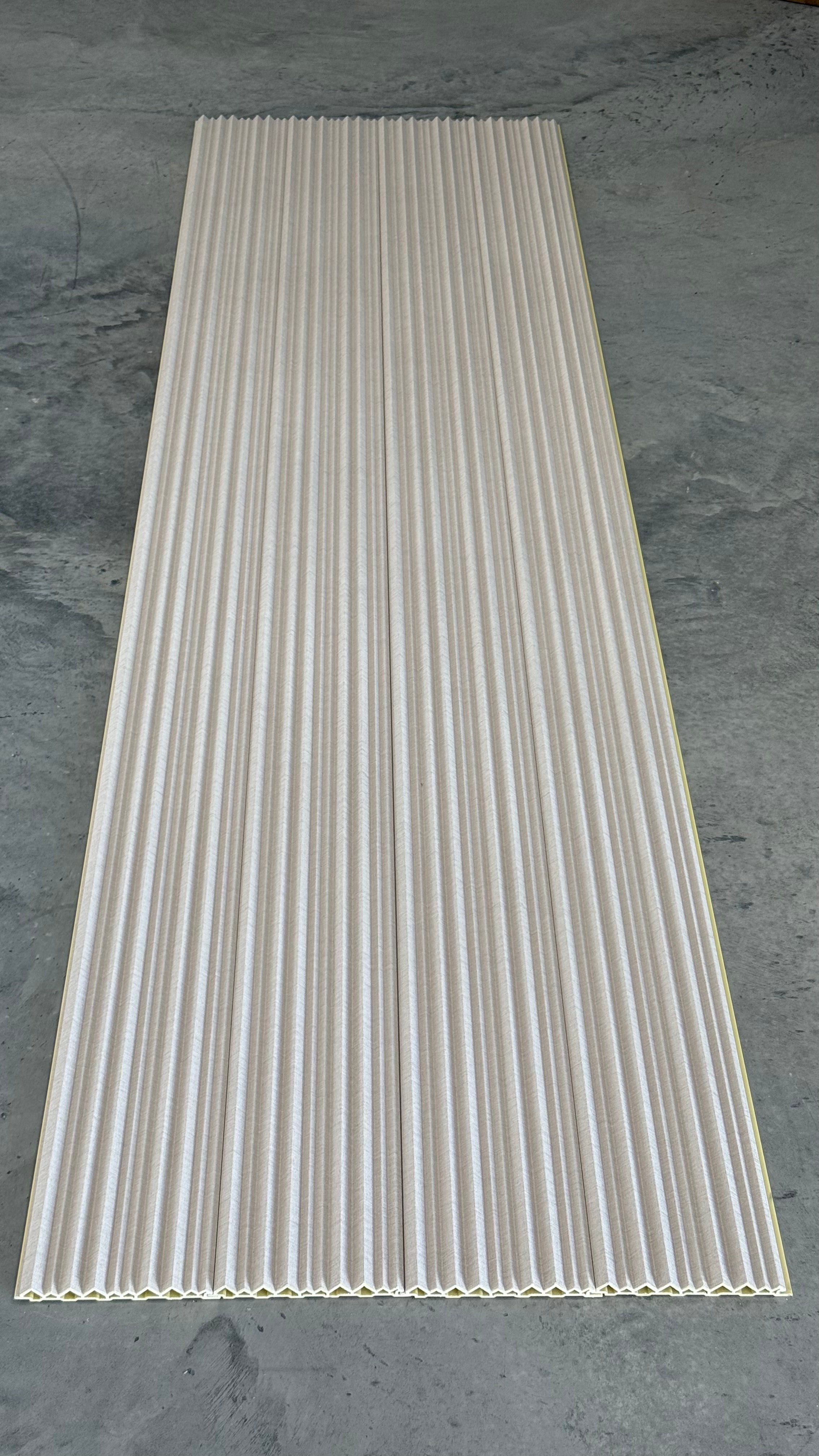FluteSlat™ Mila Ivory Linen Wall Panel