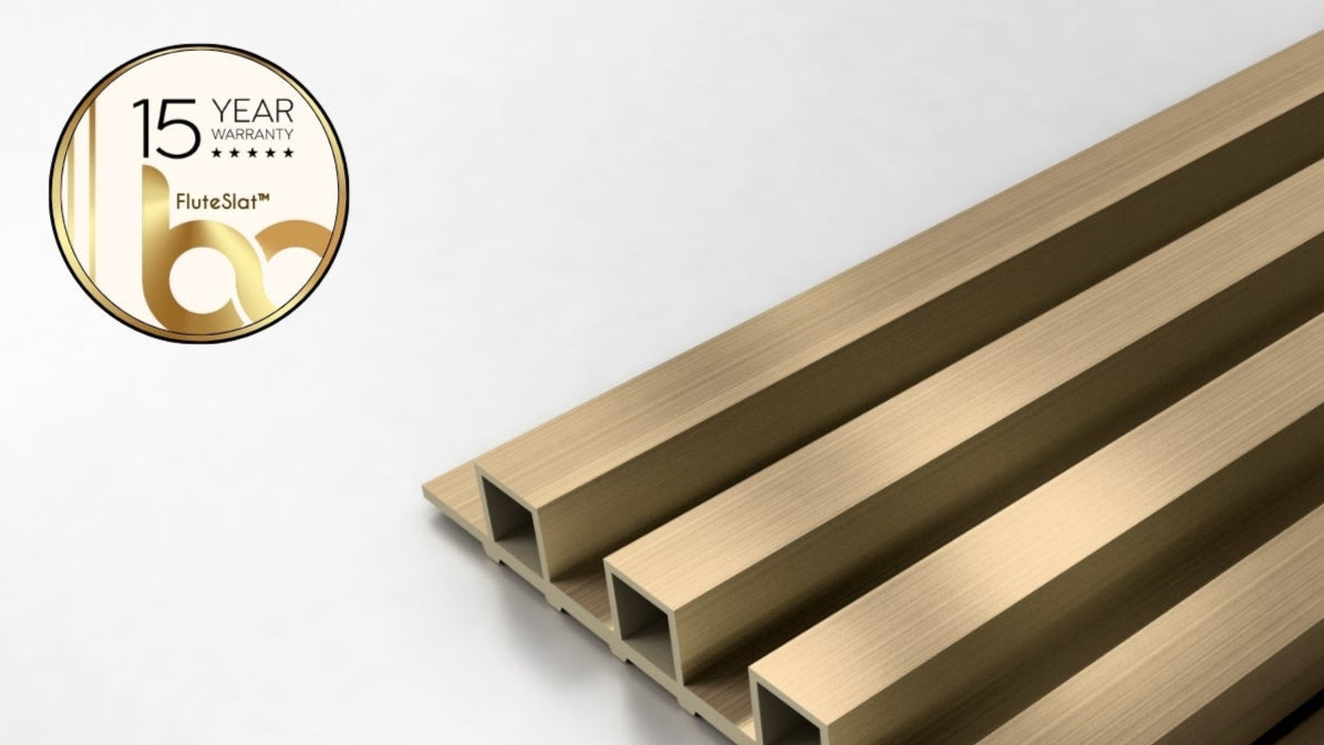 FluteSlat™ New York Brushed Gold Wall Panel - 705
