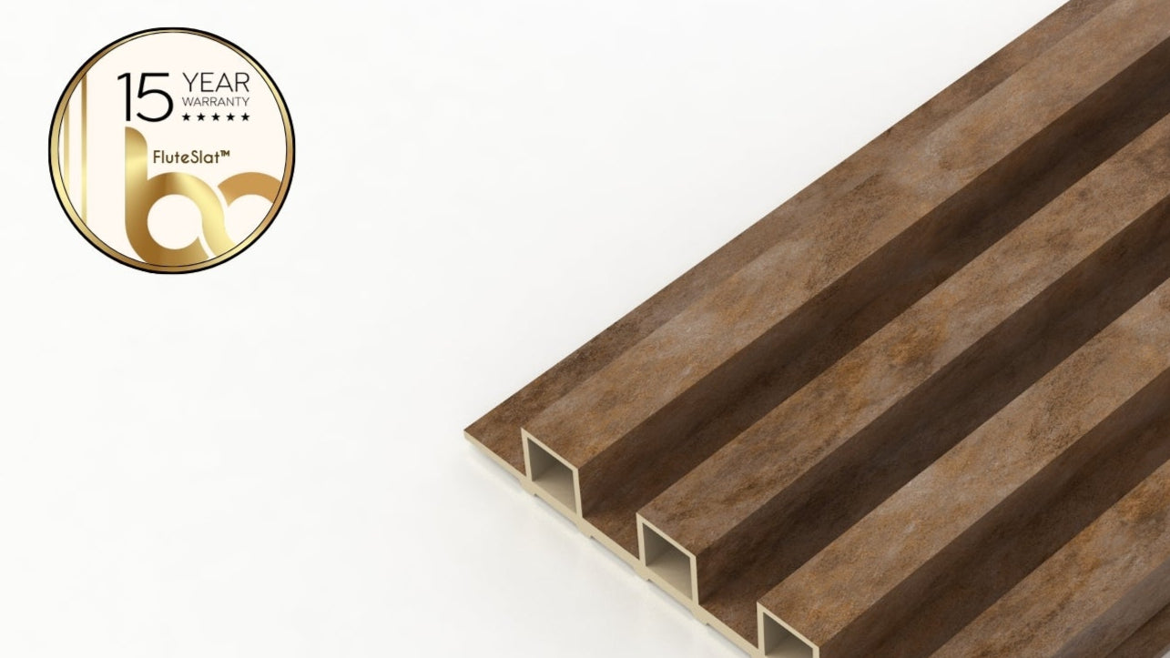 FluteSlat™ New York Copper Stone Wall Panel - 51003