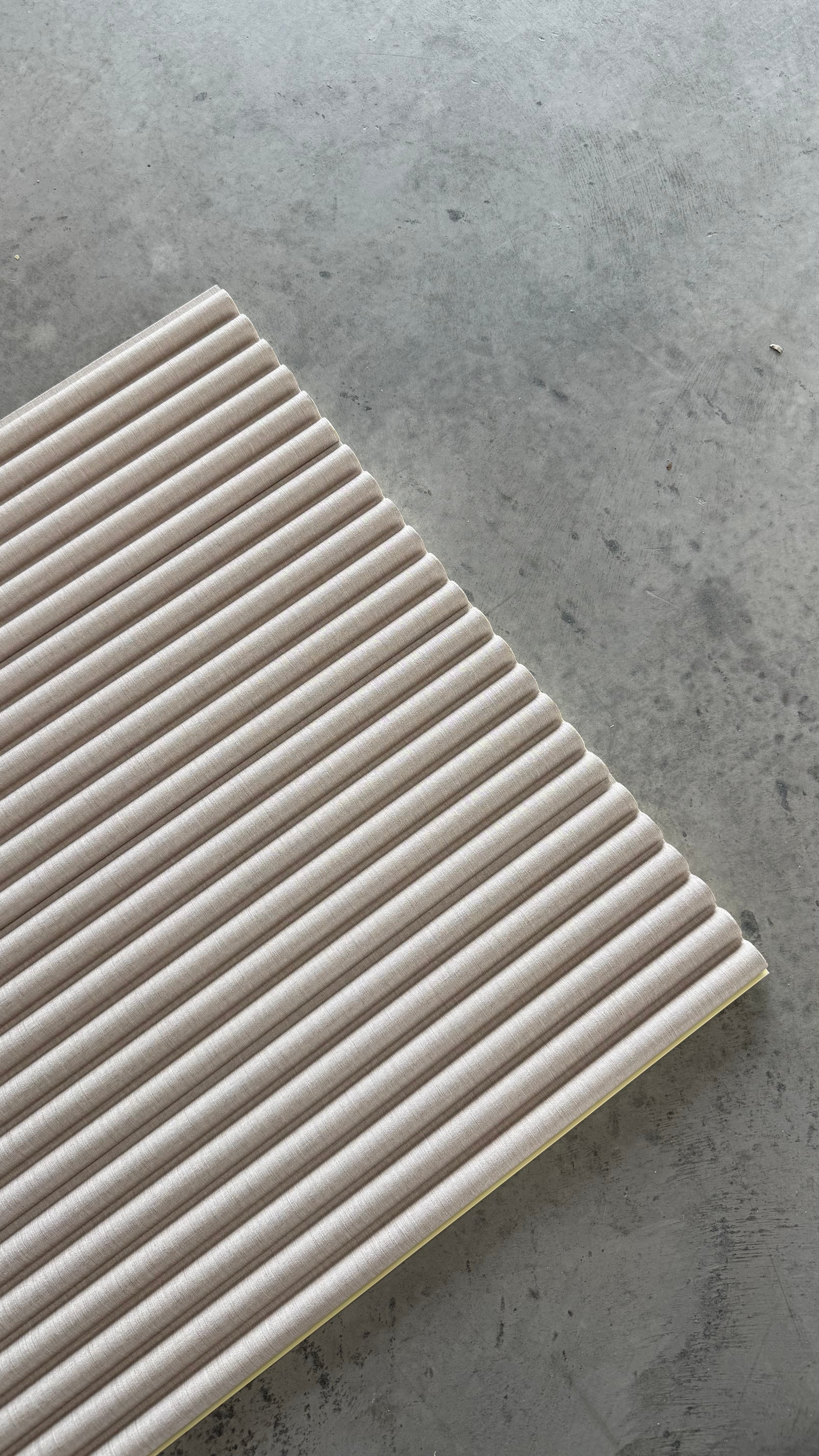 FluteSlat™ Paris Ivory Linen Wall Panel