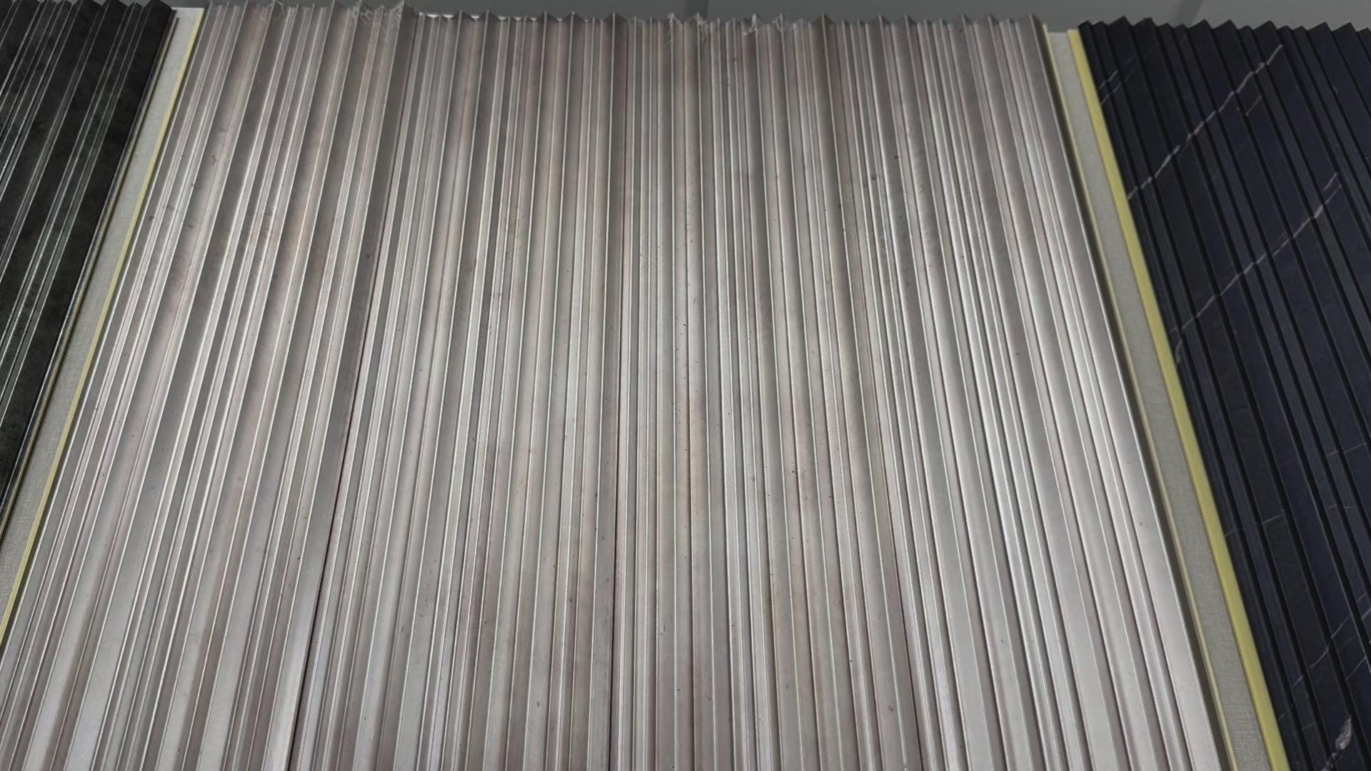Load video: FluteSlat™ Milan Rose Stone Wall Panel - 51001